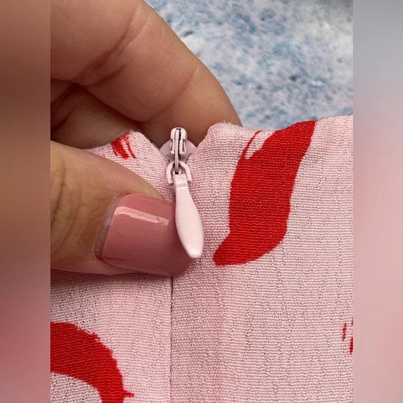 Nobody's Child Plus Felicia squiggle print dress in pink size 20 - Picture 11 of 16